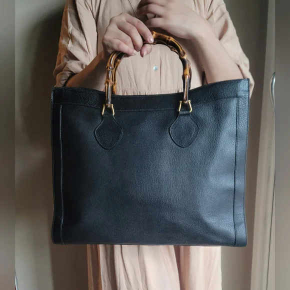Authentic Gucci bamboo Diana vintage large tote bag 002.1186.0259 (P03) - Picture 2 of 14